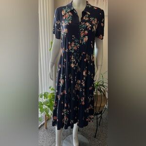 Torrid Navy Floral Maxi Dress